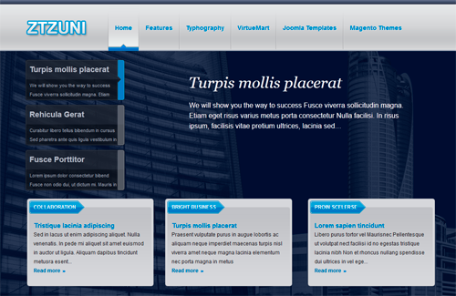 ZT Zuni - joomla шаблоны портфолио